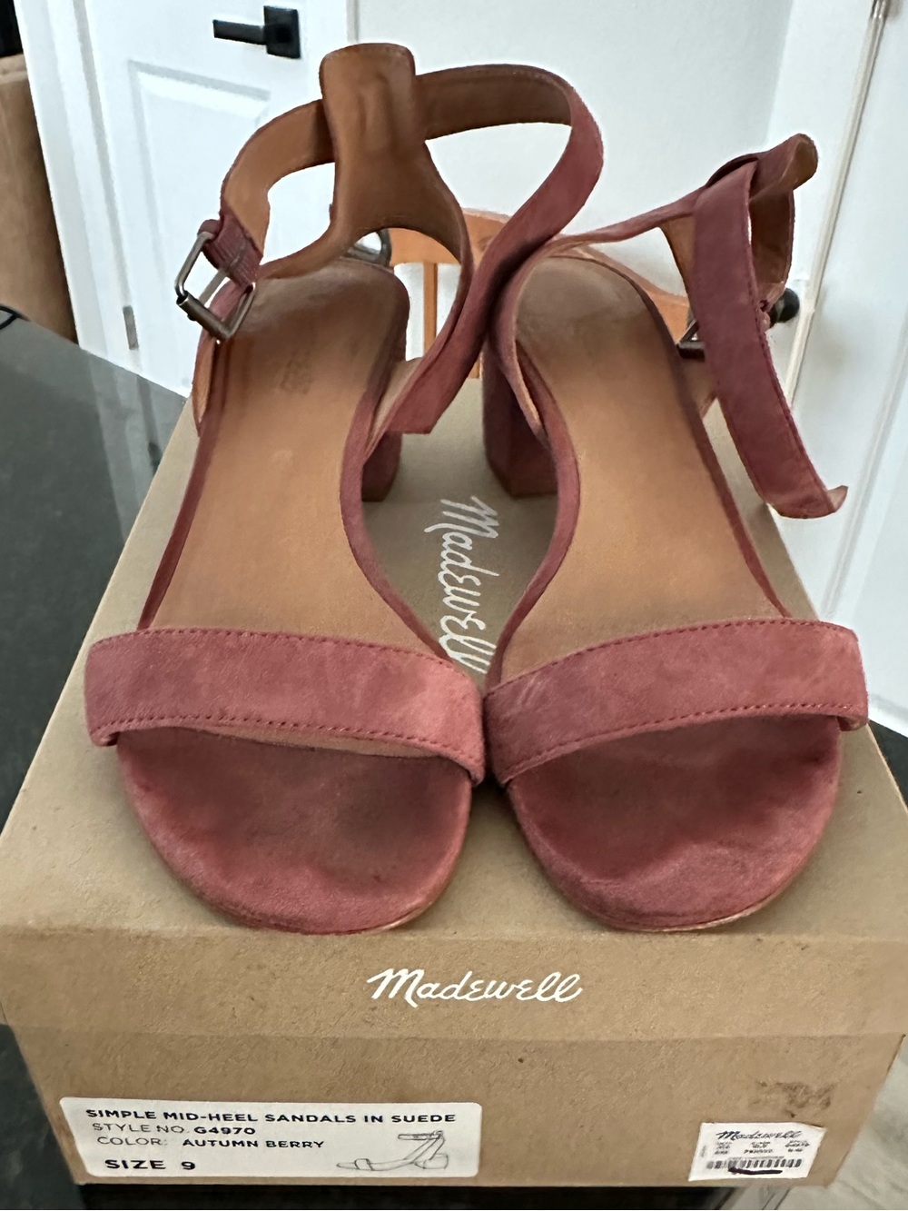 Madewell Suede Sandals, size 9